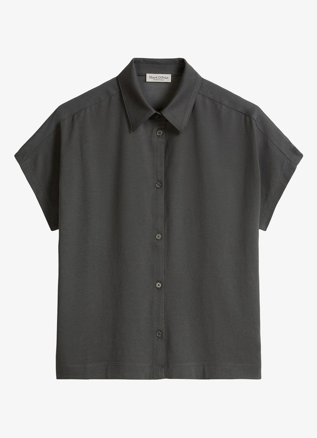 Marc O'Polo Blouse met kraag - voorkant oxide grey-0364 / grijs