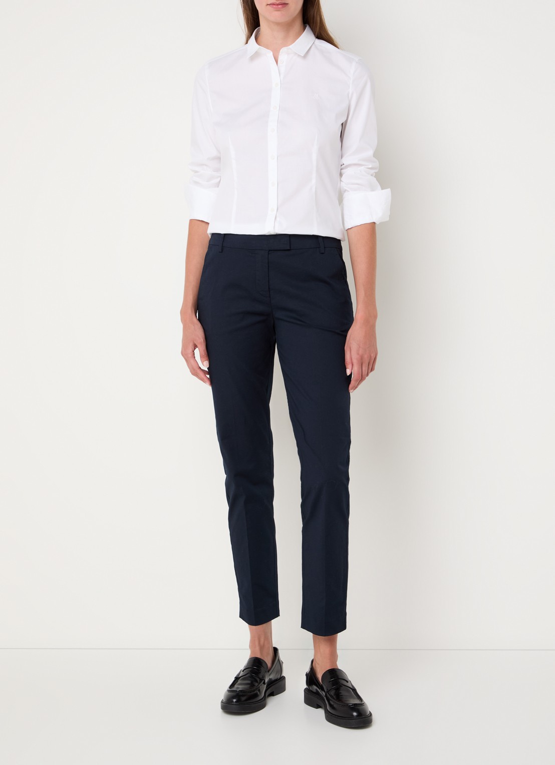 Marc O'Polo Blouse met logo - voorkant 3 wit