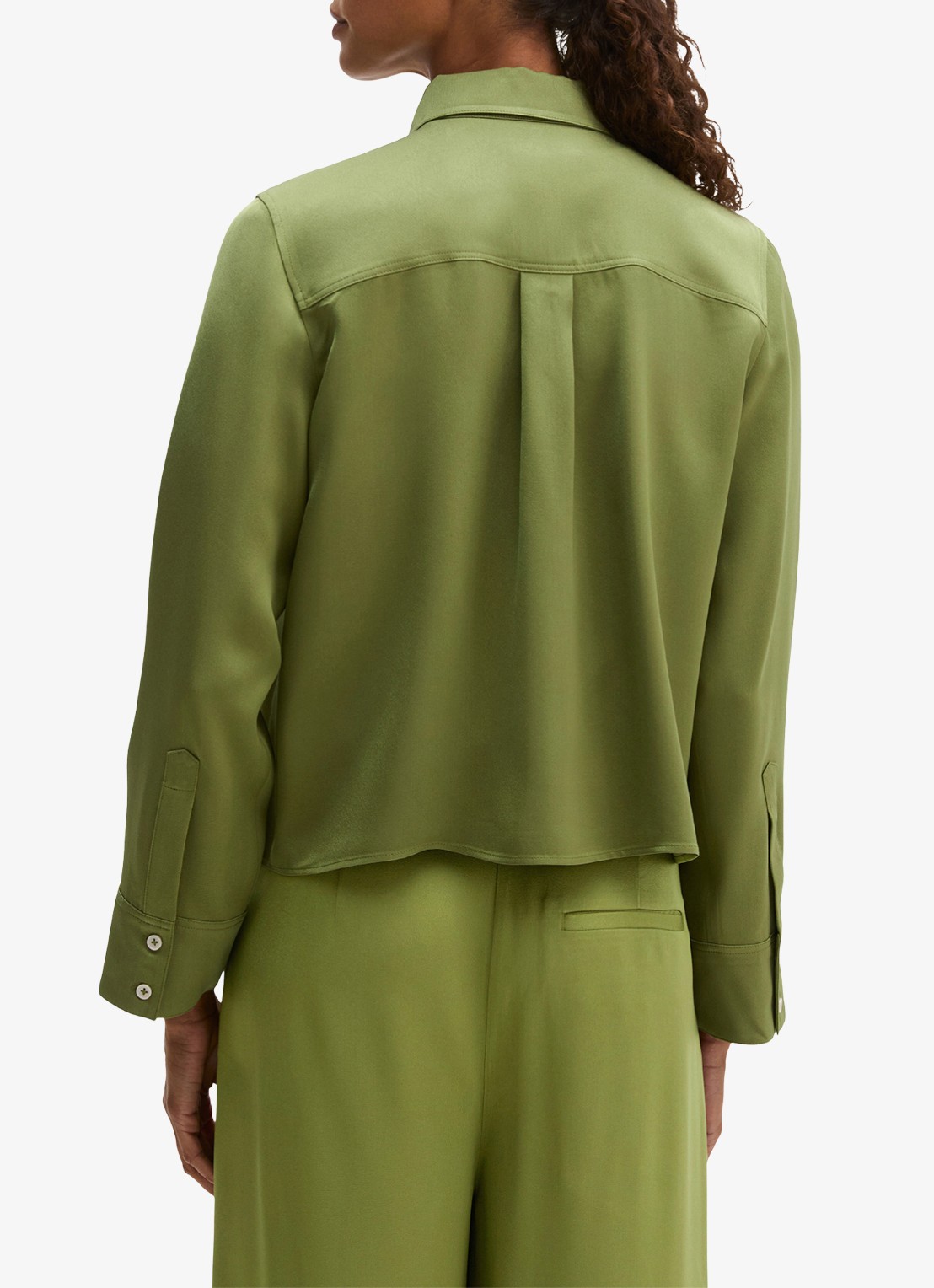 Marc O'Polo Blouse met opgestikte borstzakken  - achterkant shaded fern / groen