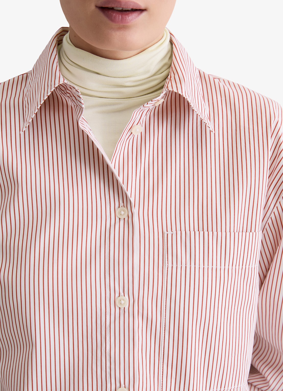 Marc O'Polo Blouse met streepprint - detail 5 rood