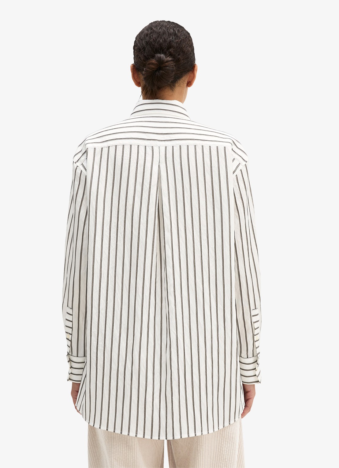 Marc O'Polo Blouse met streepprint - achterkant 3 middengrijs