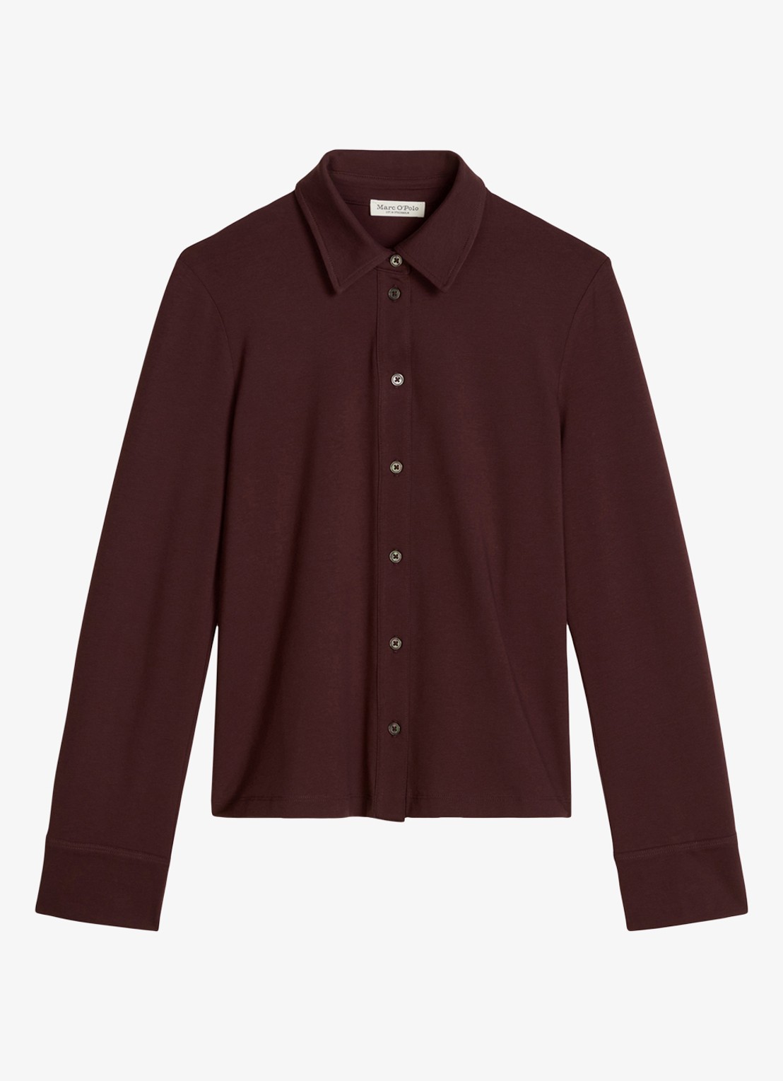 Marc O'Polo Blouse met stretch - voorkant aubergine