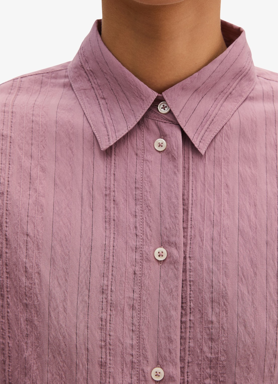 Marc O'Polo Blouse met structuur  - detail 2 roze