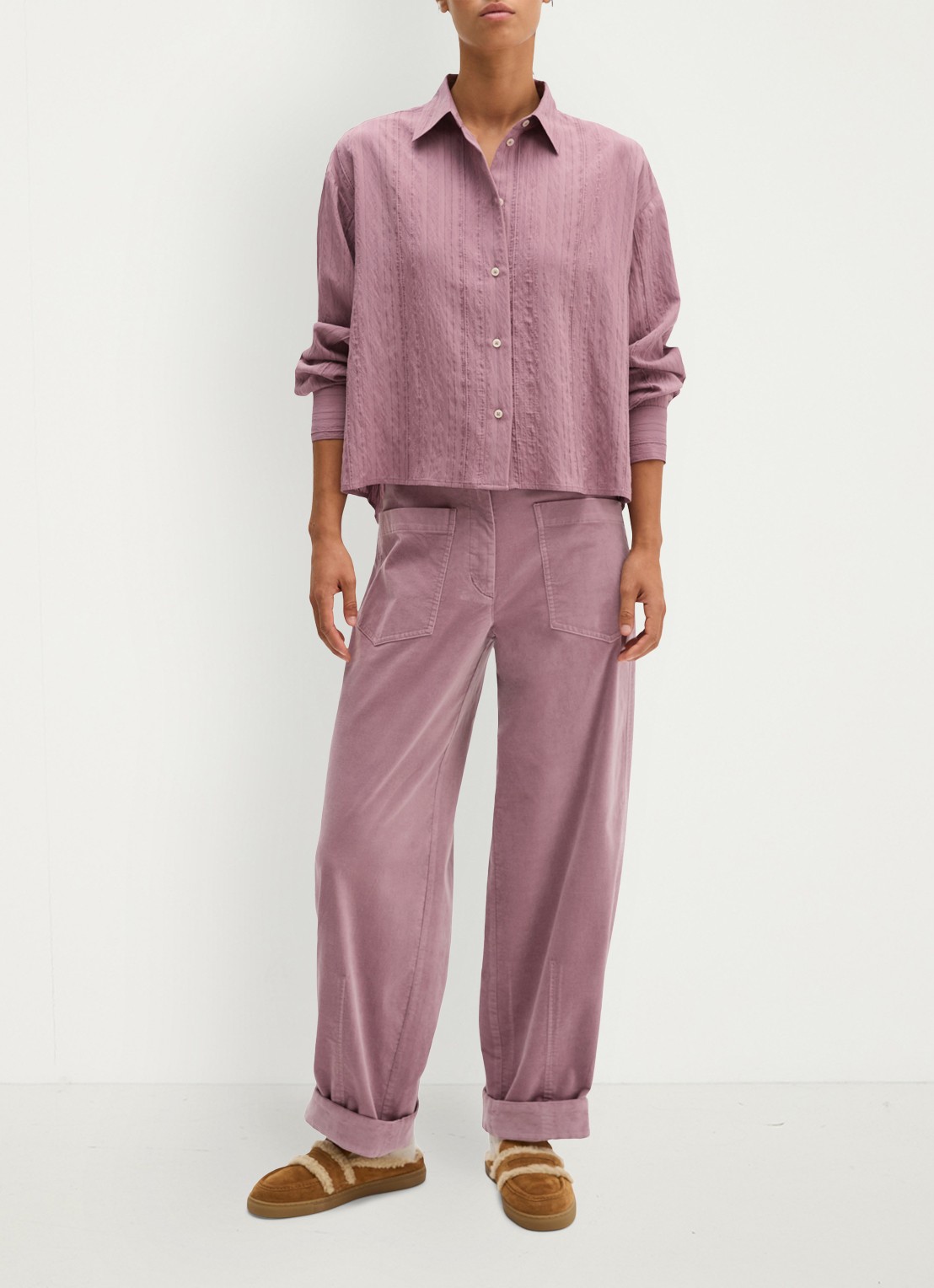 Marc O'Polo Blouse met structuur  - voorkant 5 roze