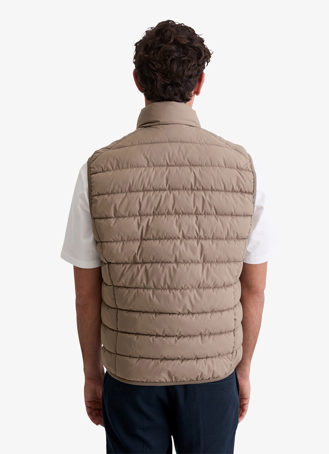 Marc O'Polo Bodywarmer met ritszakken - achterkant lichtbruin