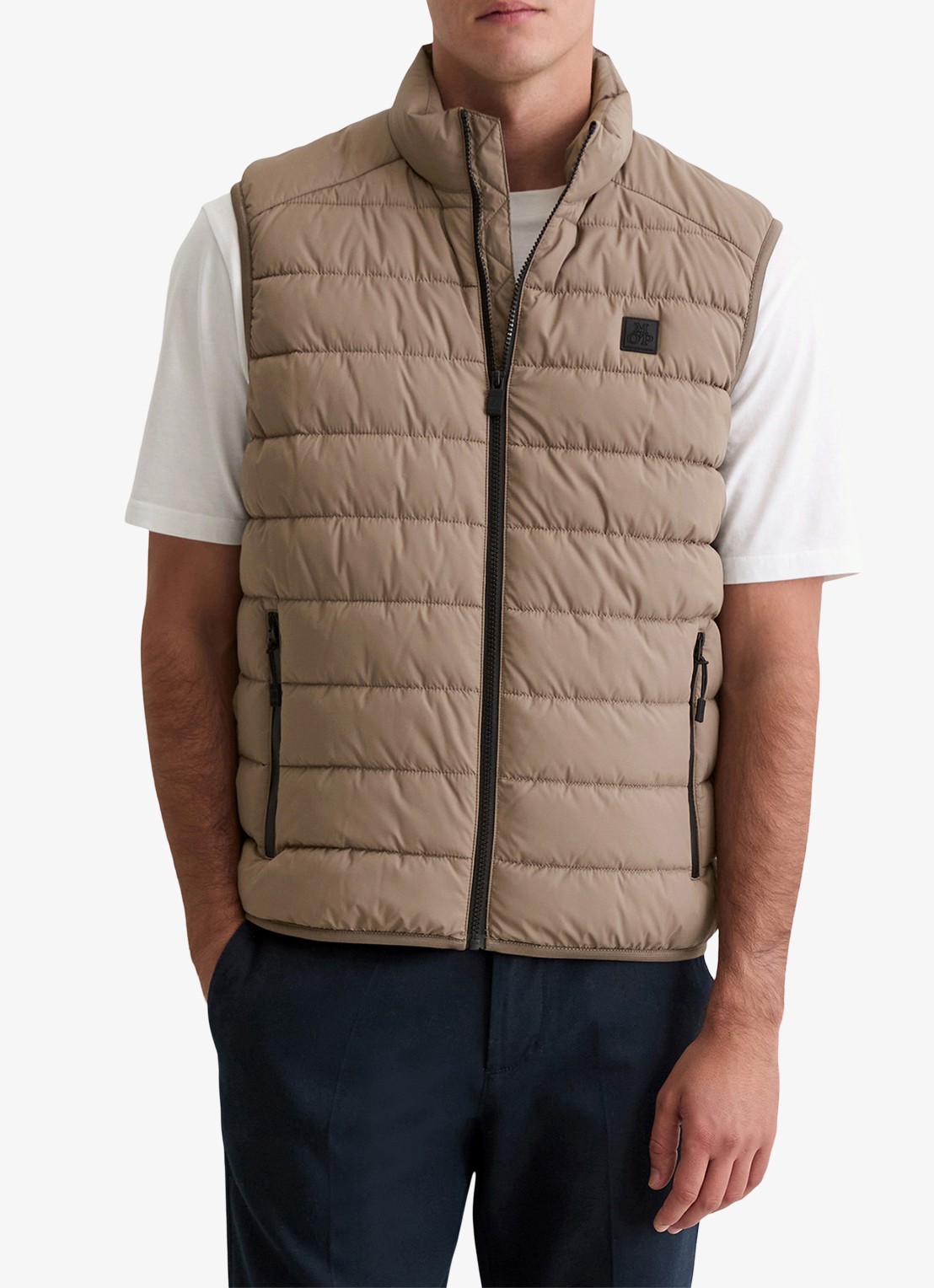 Marc O'Polo Bodywarmer met ritszakken - detail 4 lichtbruin