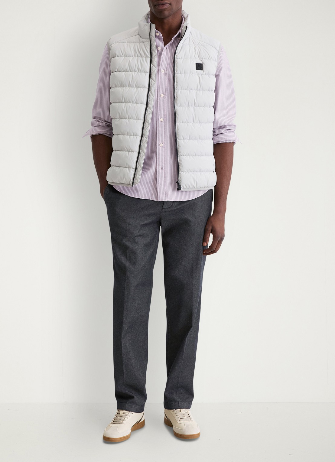 Marc O'Polo Bodywarmer met ritszakken - voorkant 2 beige
