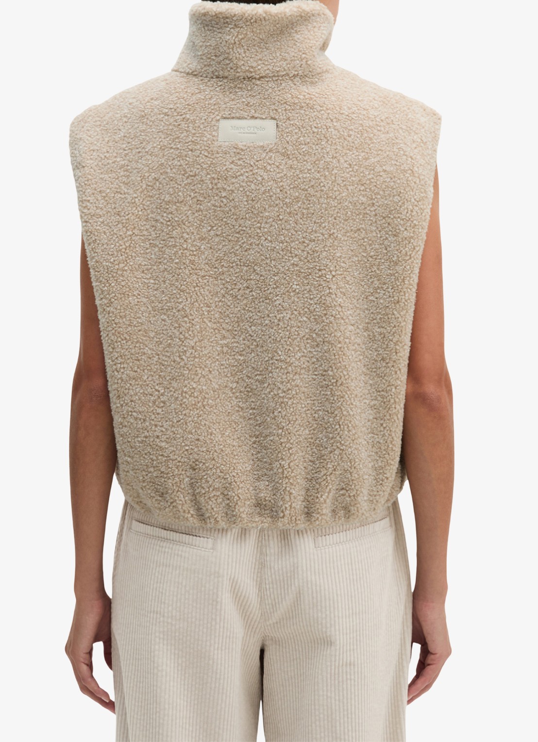 Marc O'Polo Bodywarmer van teddy - achterkant beige