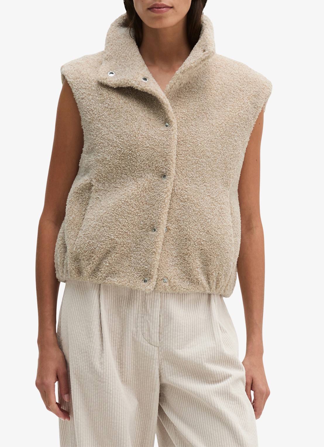 Marc O'Polo Bodywarmer van teddy - detail 4 beige