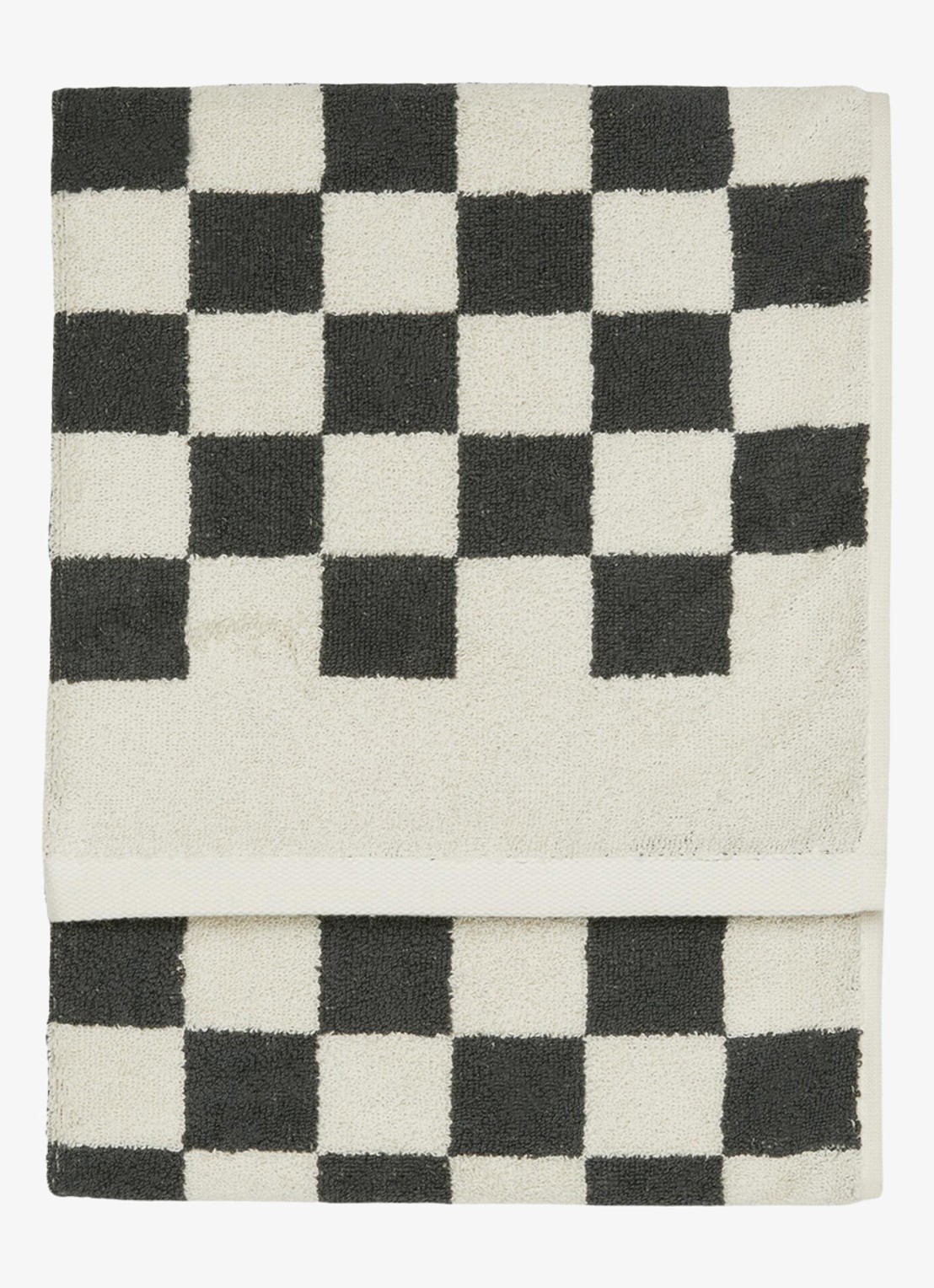 Marc O'Polo Checker badhanddoek - 550 gr/m2 - detail 3 antraciet