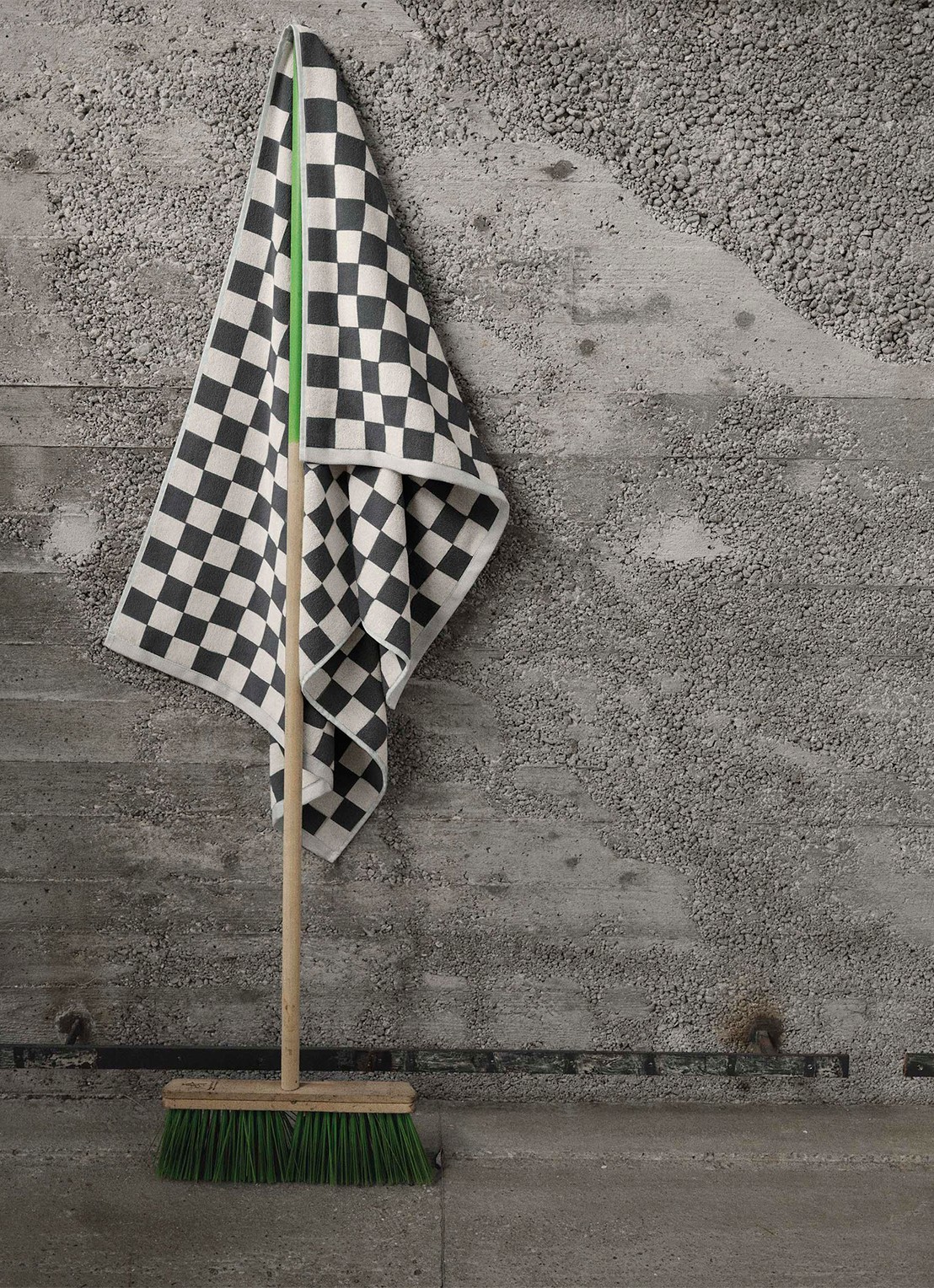 Marc O'Polo Checker badhanddoek - 550 gr/m2 - detail 5 antraciet