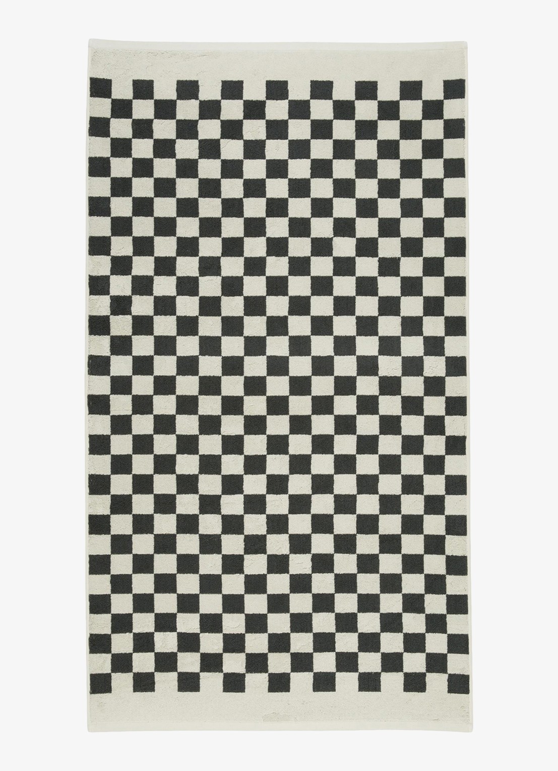 Marc O'Polo Checker badhanddoek - 550 gr/m2 - voorkant antraciet