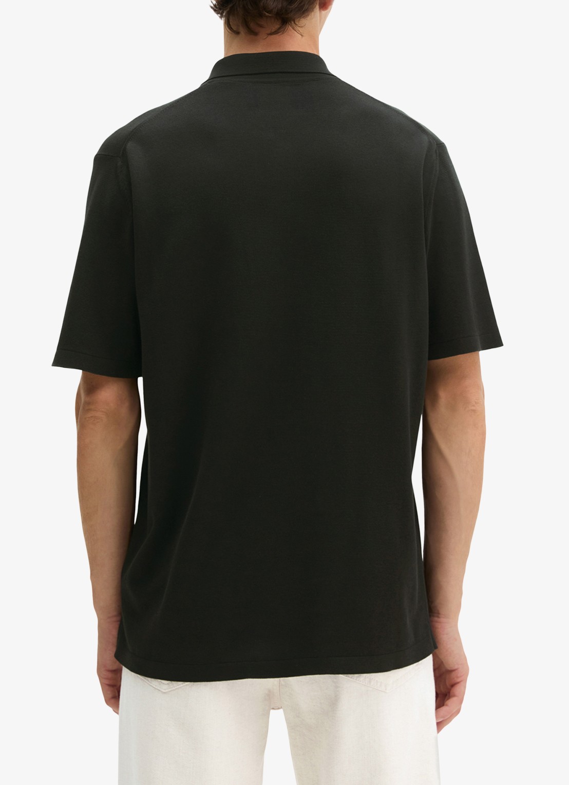 Marc O'Polo Comfort fit polo met logoborduring - achterkant black-0001 / zwart