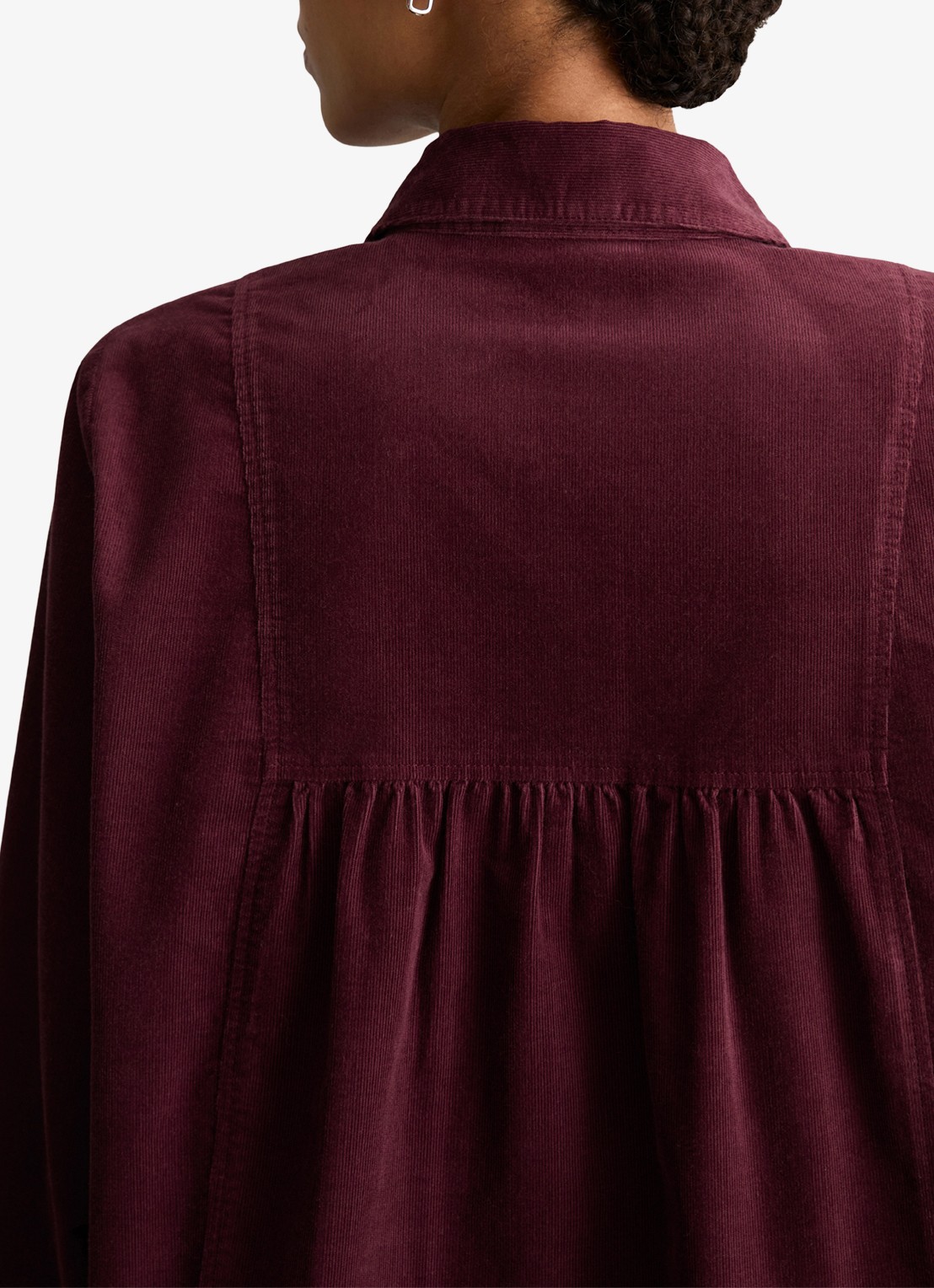 Marc O'Polo Denim Blouse van corduroy - detail 5 bordeauxrood