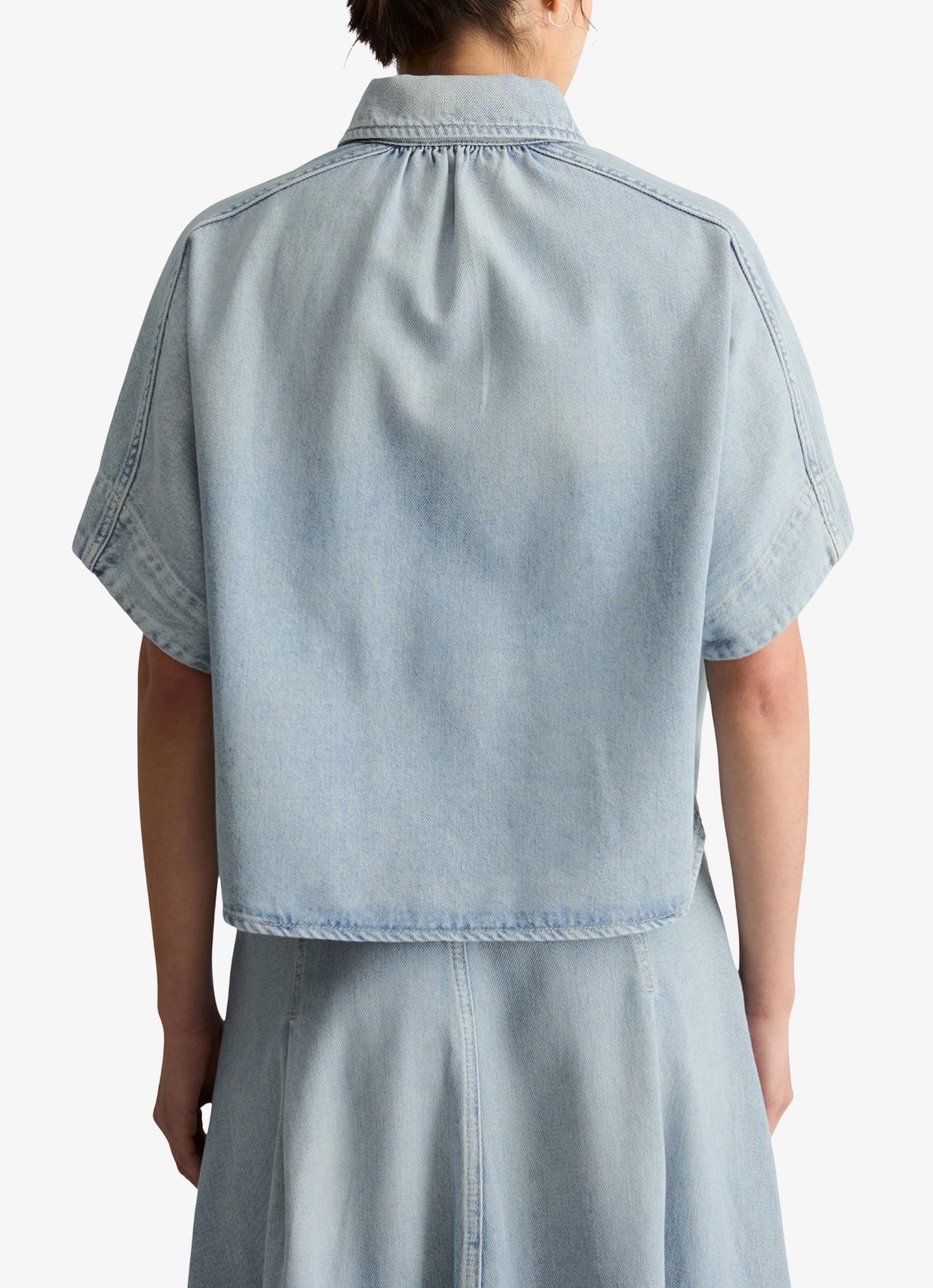 Marc O'Polo Denim Blouse van denim - achterkant 3 indigo