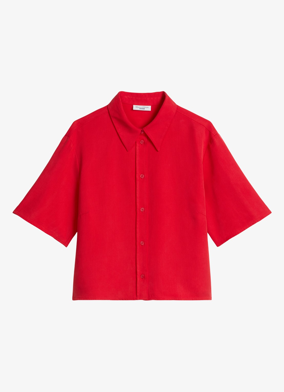 Marc O'Polo Denim Blouse van lyocell - voorkant rood