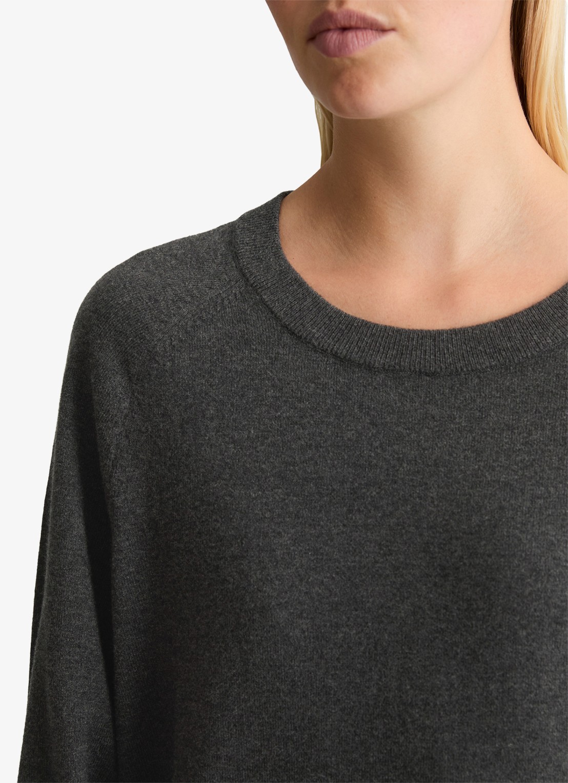 Marc O'Polo Denim Fijngebreide sweater met gemêleerd dessin  - detail 4 donkergrijs