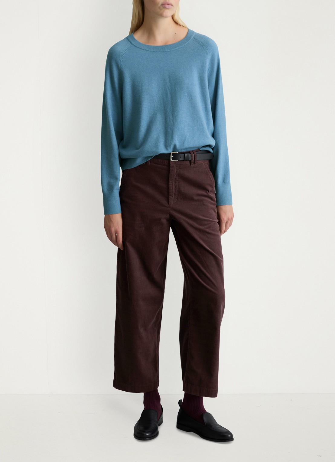Marc O'Polo Denim Fijngebreide sweater met gemêleerd dessin  - voorkant 2 blauw
