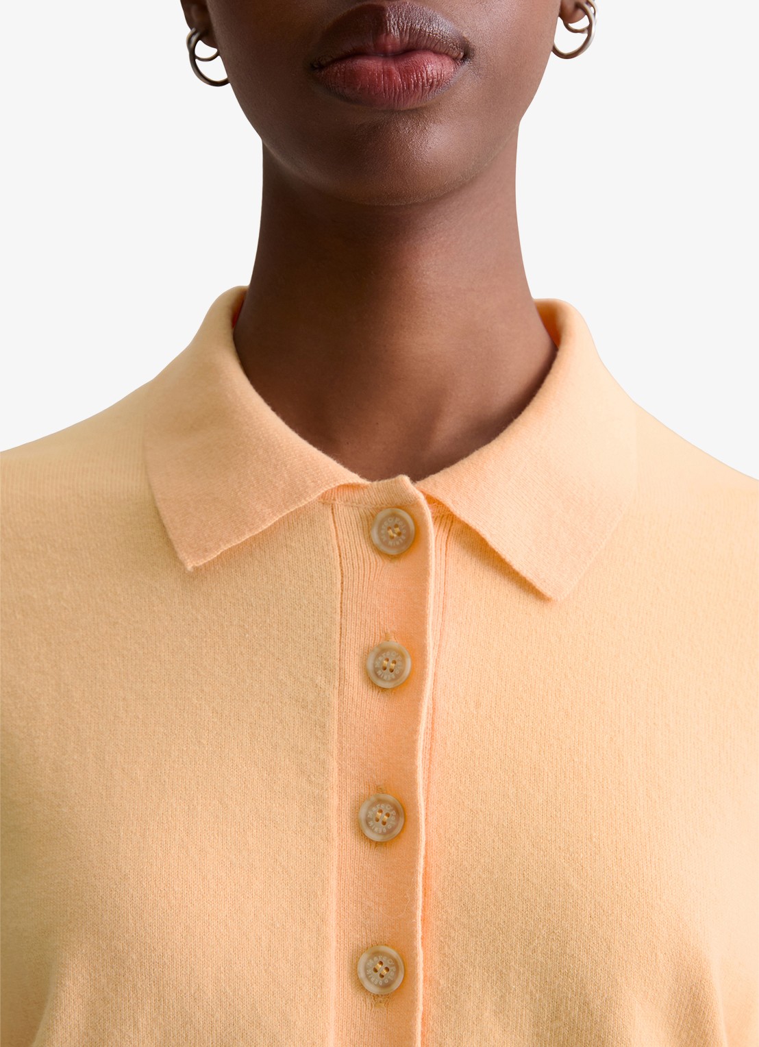 Marc O'Polo Denim Fijngebreide trui in katoenblend - detail 2 oranje