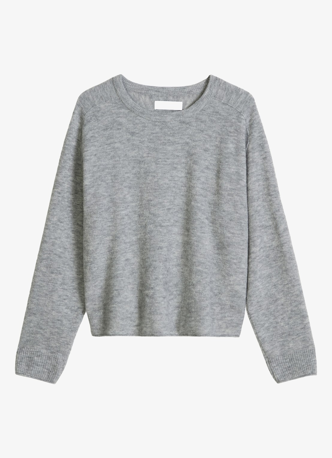 Marc O'Polo Denim Fijngebreide trui in wolblend - voorkant lichtgrijs