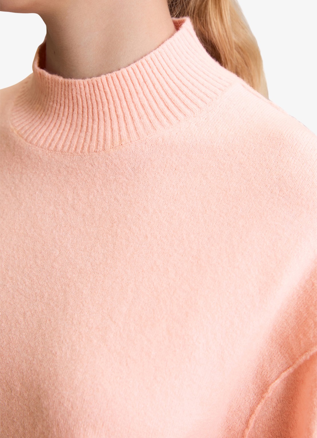 Marc O'Polo Denim Fijngebreide trui met opstaande kraag - detail 4 rose powder / roze