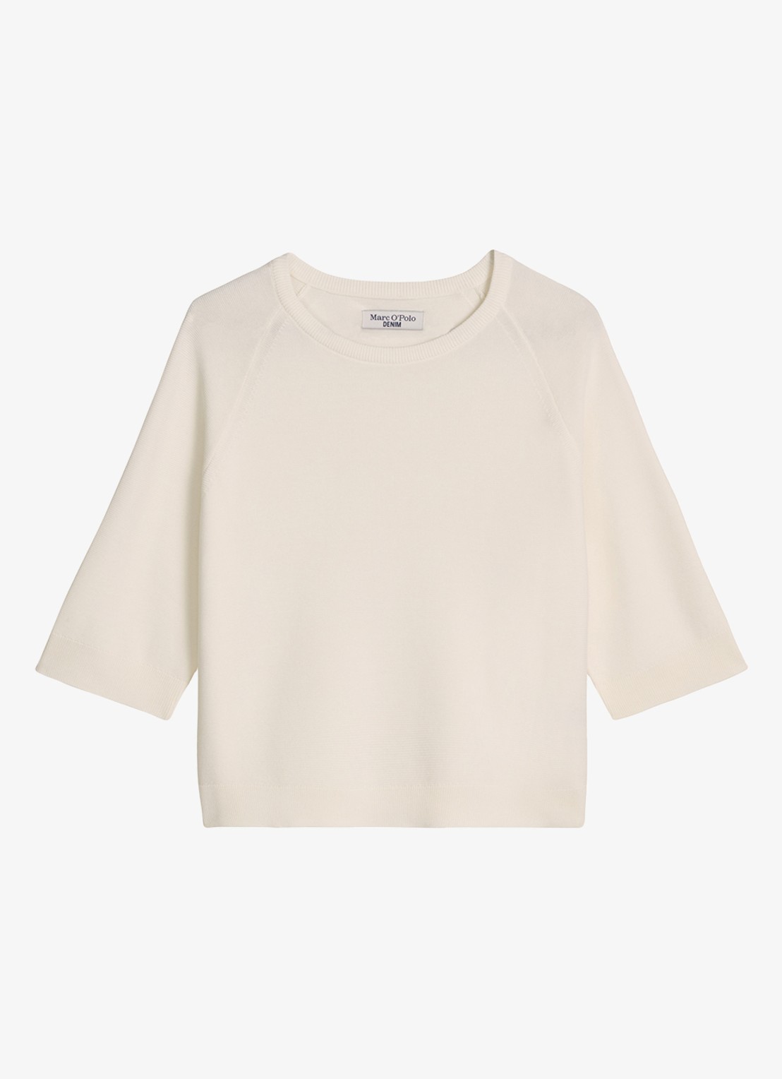 Marc O'Polo Denim Fijngebreide trui met ronde hals - voorkant 4 wit