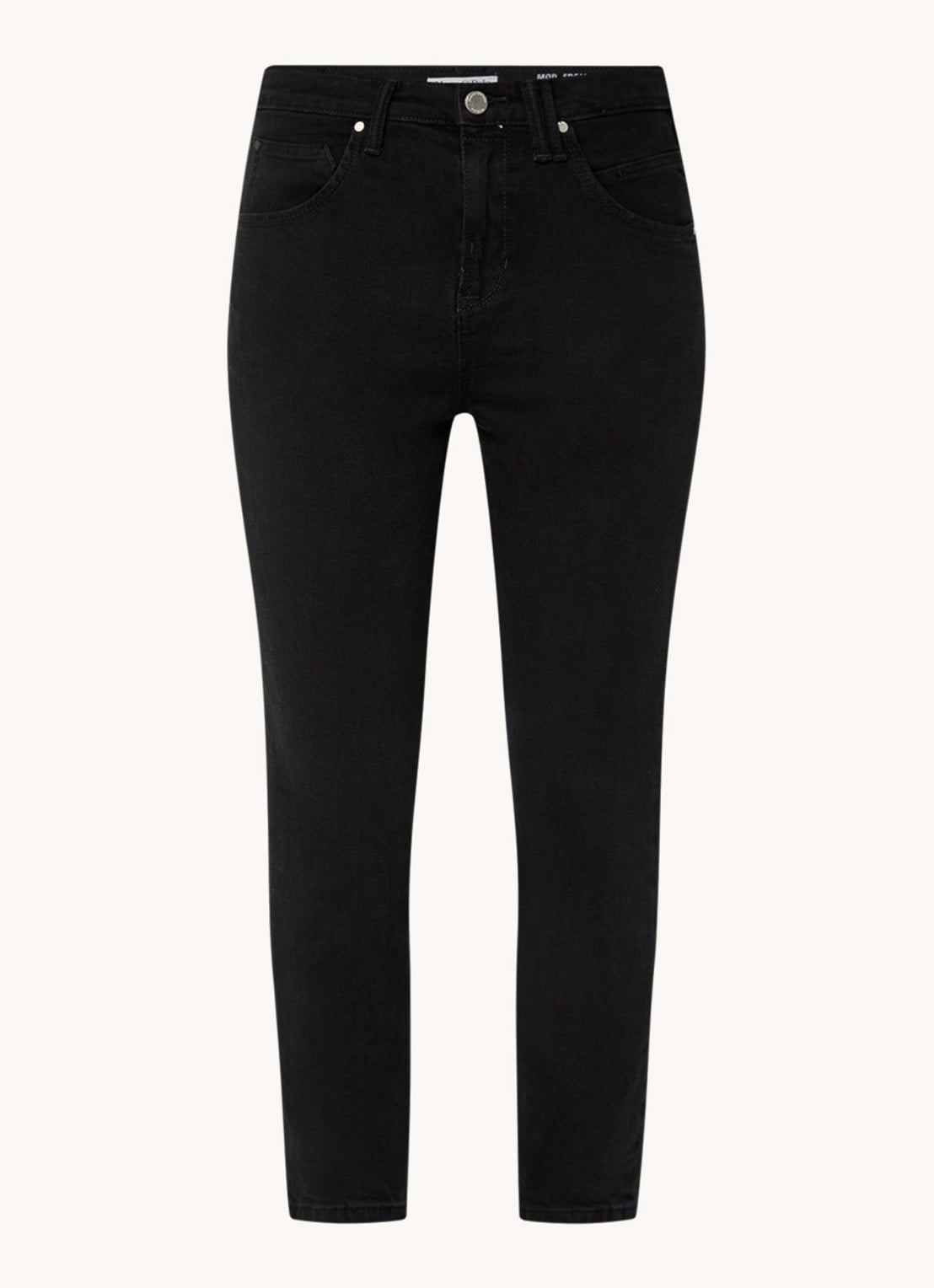 Marc O'Polo Denim Freja high waist tapered fit jeans van  katoen - voorkant zwart