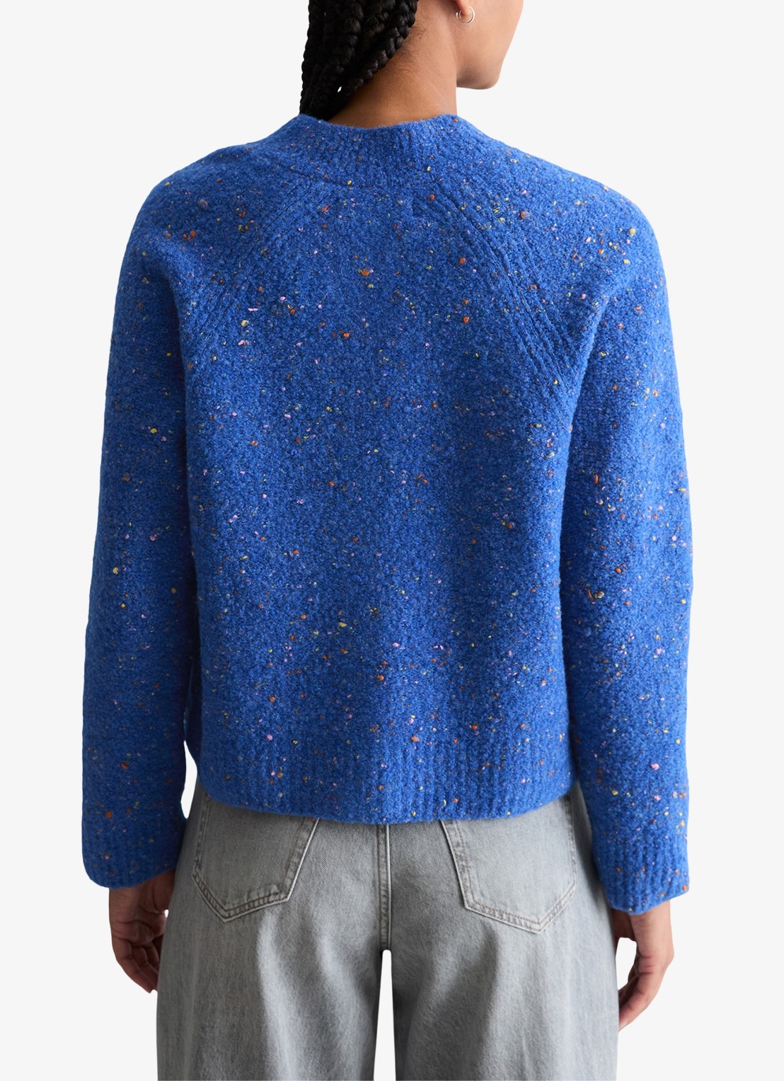 Marc O'Polo Denim Grofgebreid vest met textuur - achterkant 4 blauw