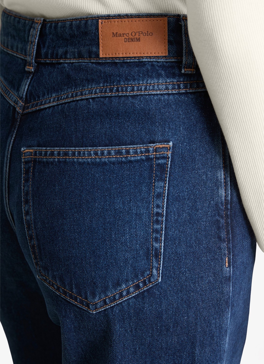Marc O'Polo Denim High waist tapered fit jeans van katoen - detail 4 denim