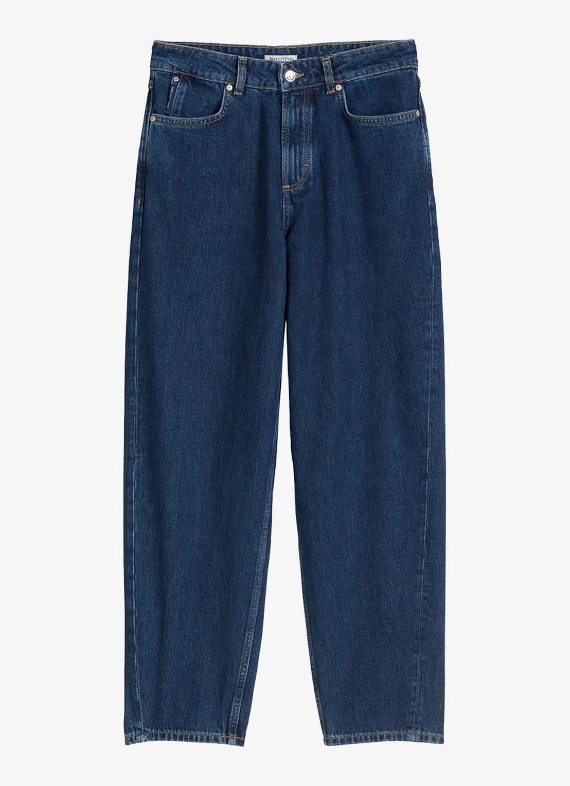 Marc O'Polo Denim High waist tapered fit jeans van katoen - voorkant denim