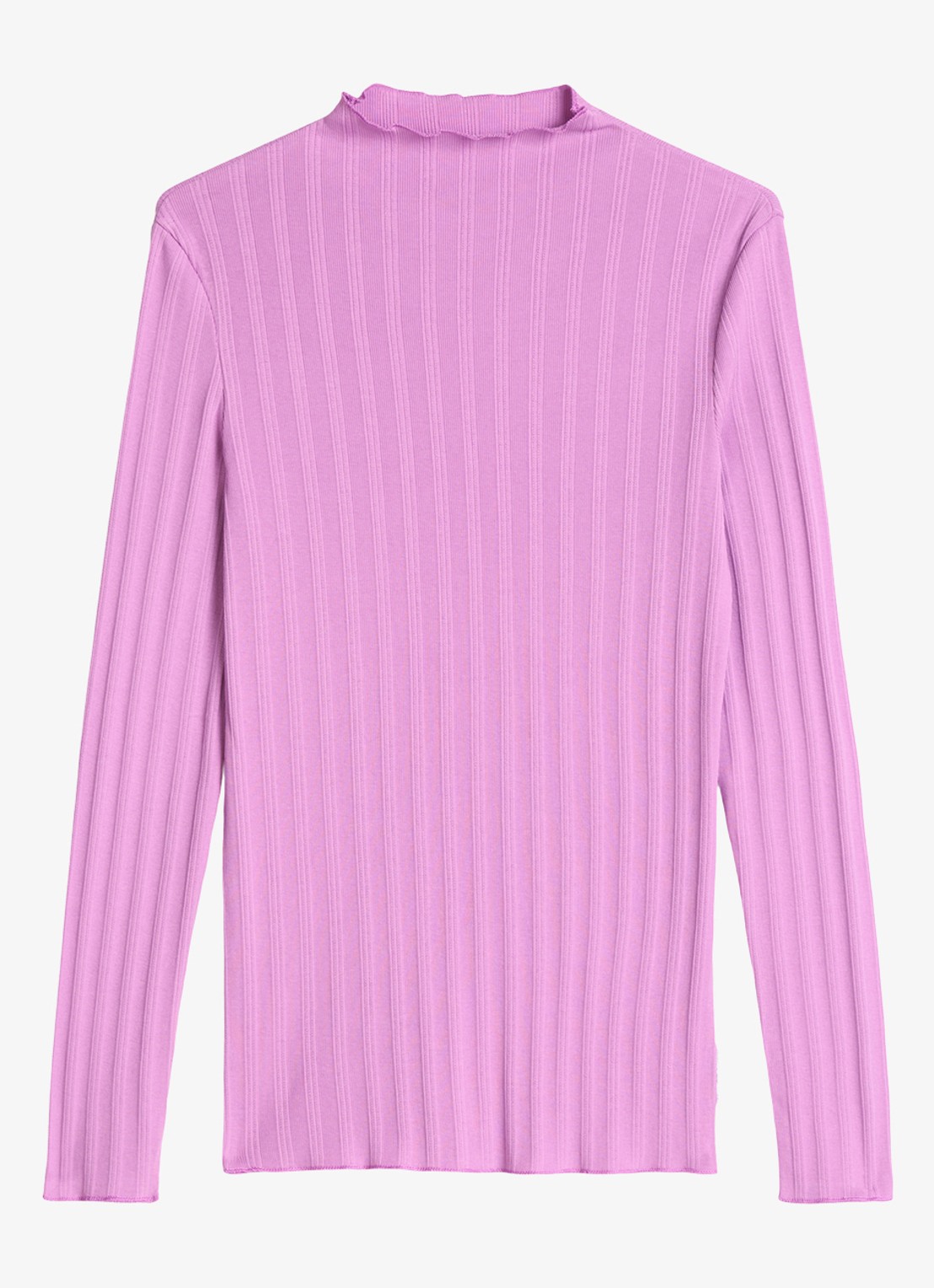 Marc O'Polo Denim Longsleeve met col  - voorkant 3 lila