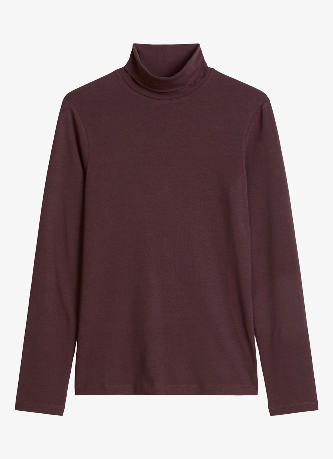 Marc O'Polo Denim Longsleeve met col - voorkant 3 donkerbruin