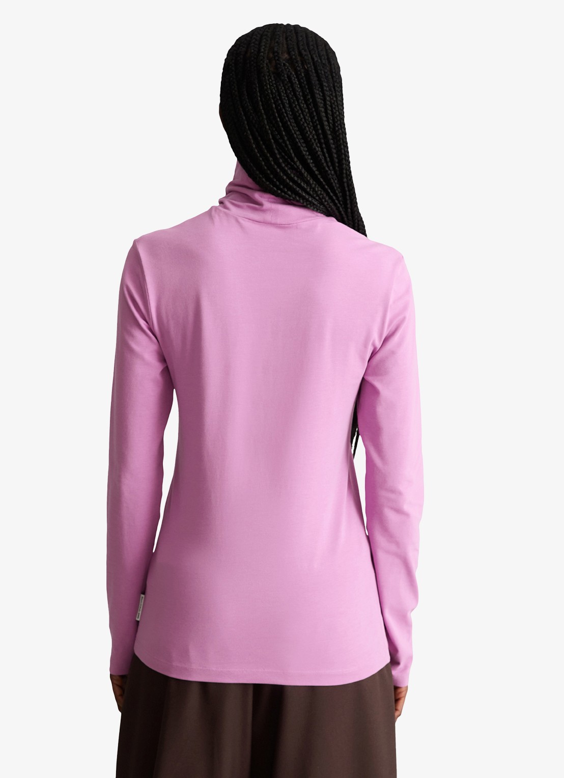 Marc O'Polo Denim Longsleeve met col - achterkant 5 roze