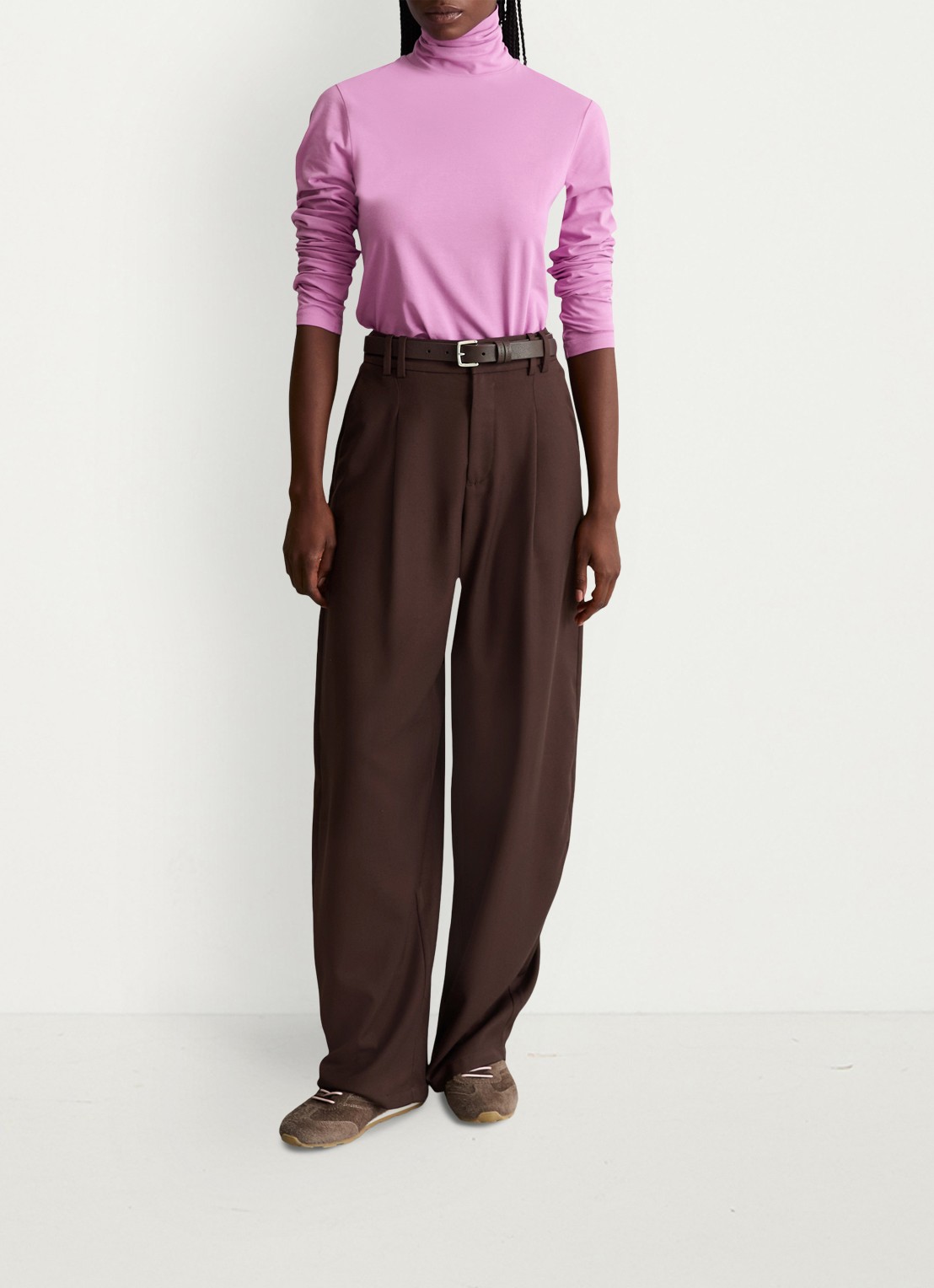 Marc O'Polo Denim Longsleeve met col - voorkant 4 roze