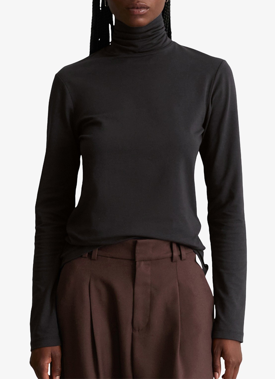 Marc O'Polo Denim Longsleeve met col - detail 3 zwart