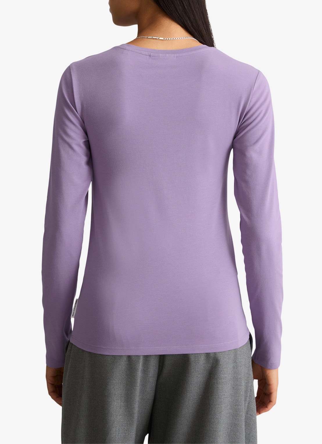 Marc O'Polo Denim Longsleeve met ronde hals - achterkant 5 lila