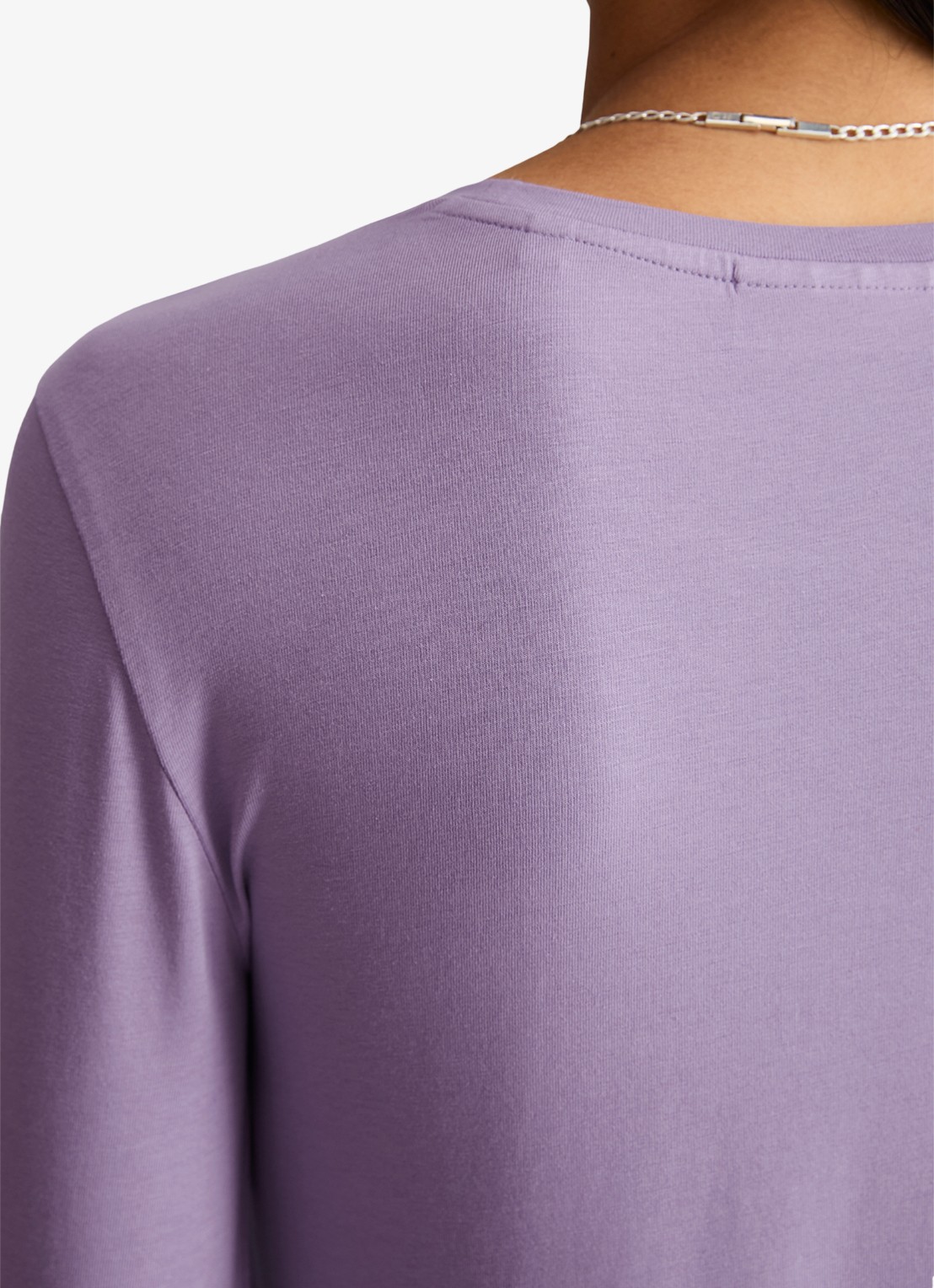 Marc O'Polo Denim Longsleeve met ronde hals - detail 2 lila