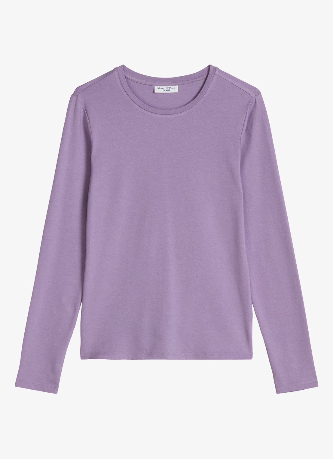 Marc O'Polo Denim Longsleeve met ronde hals - voorkant 3 lila