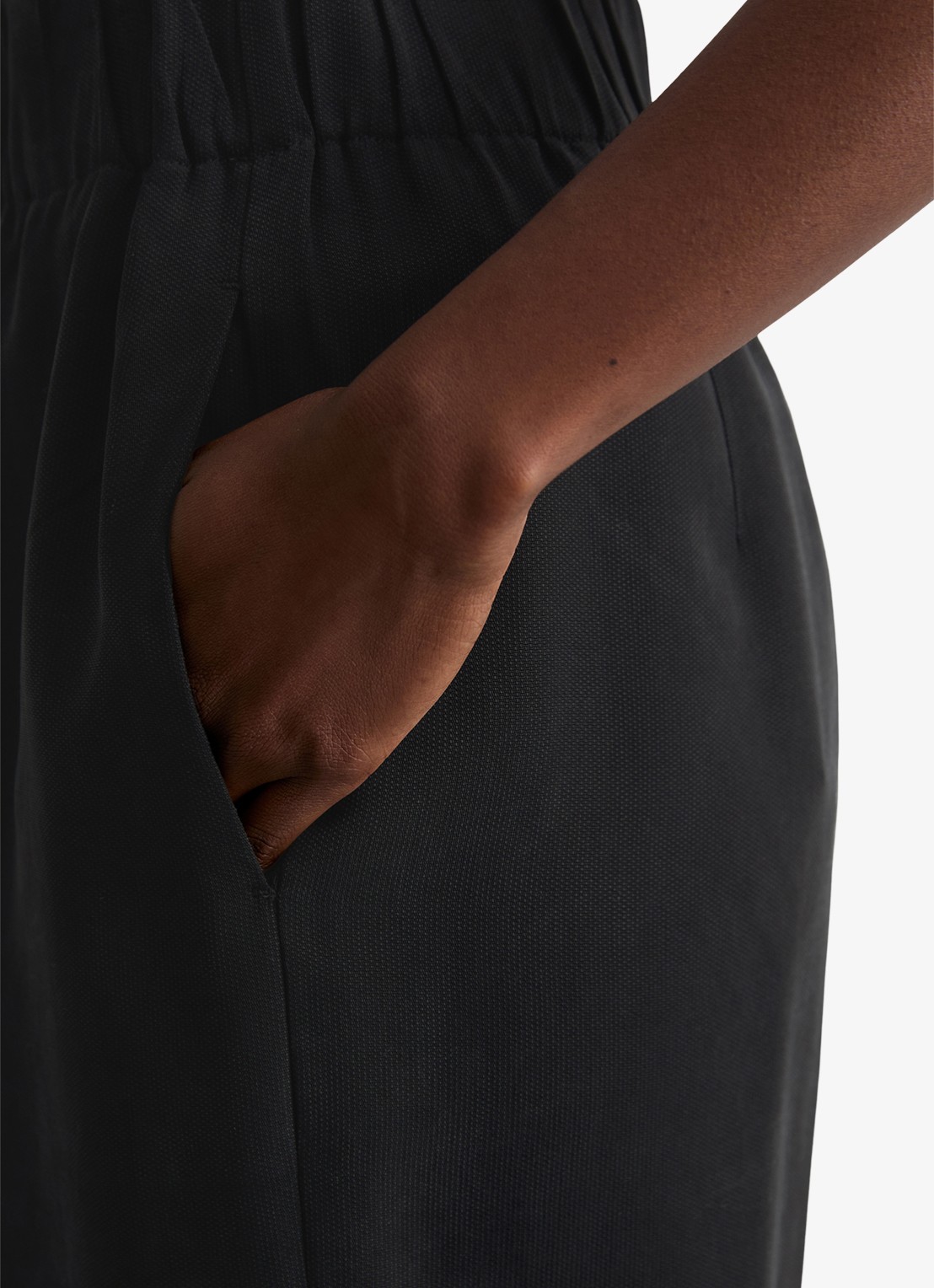 Marc O'Polo Denim Loose fit broek met steekzakken - detail 2 black/0001