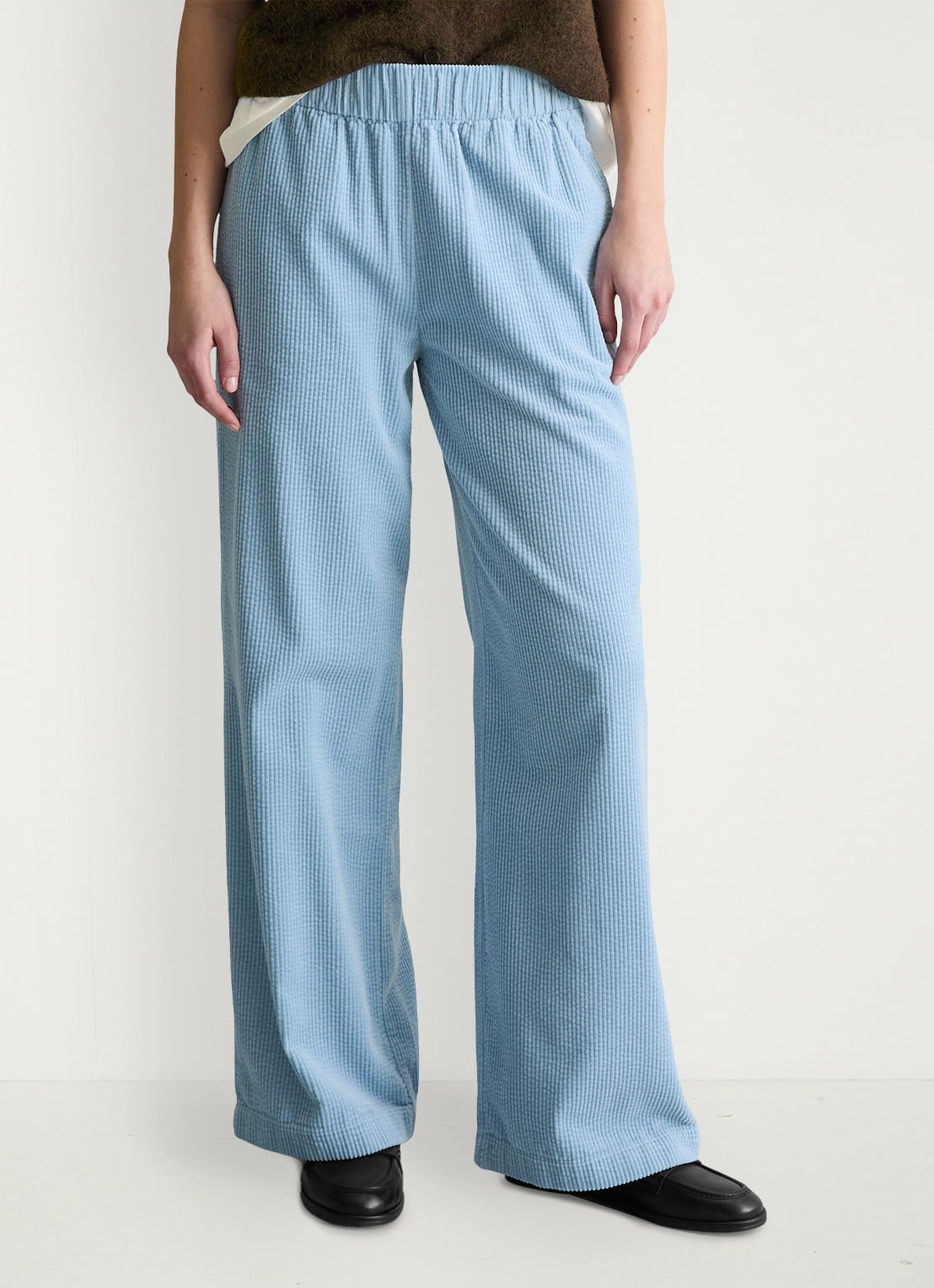 Marc O'Polo Denim Loose fit broek met structuur en steekzakken - detail 4 blauw