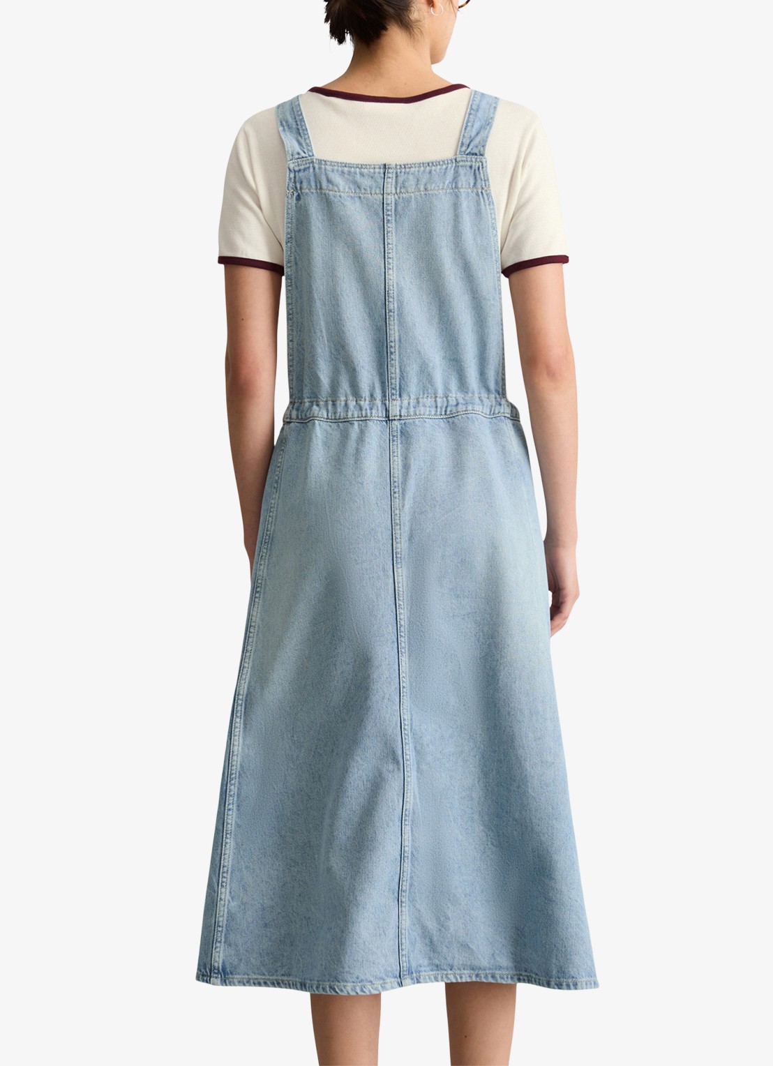Marc O'Polo Denim Midi denim jurk met steekzakken - achterkant 5 indigo