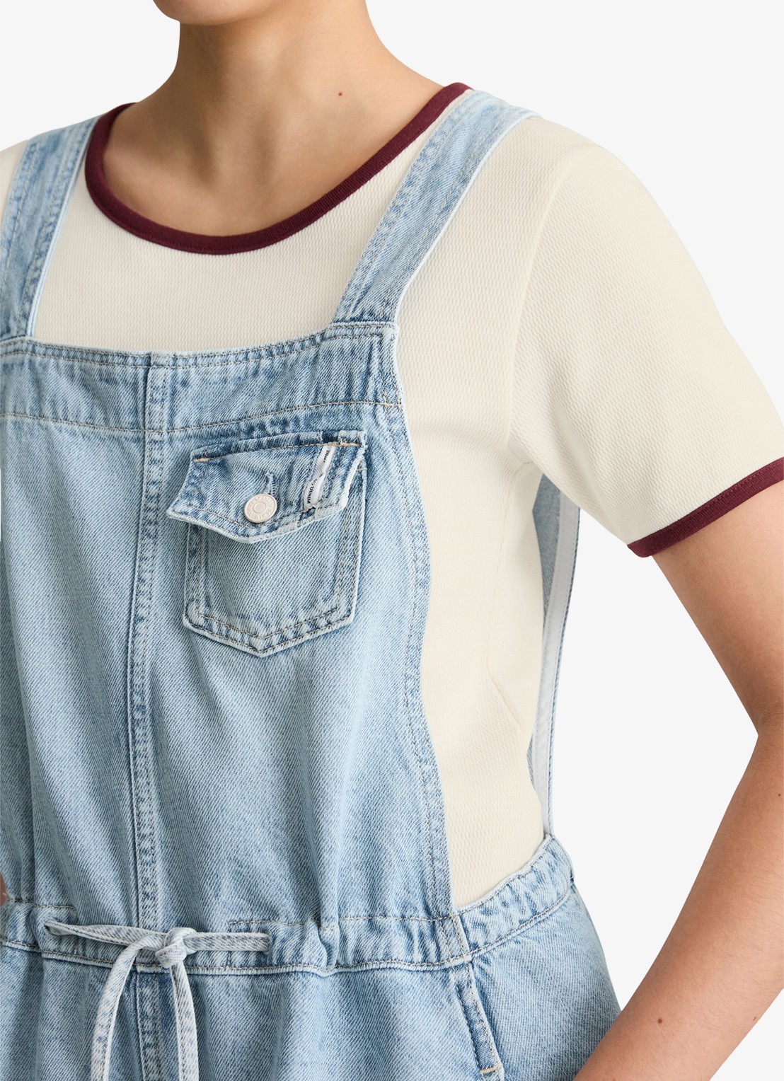 Marc O'Polo Denim Midi denim jurk met steekzakken - detail 4 indigo