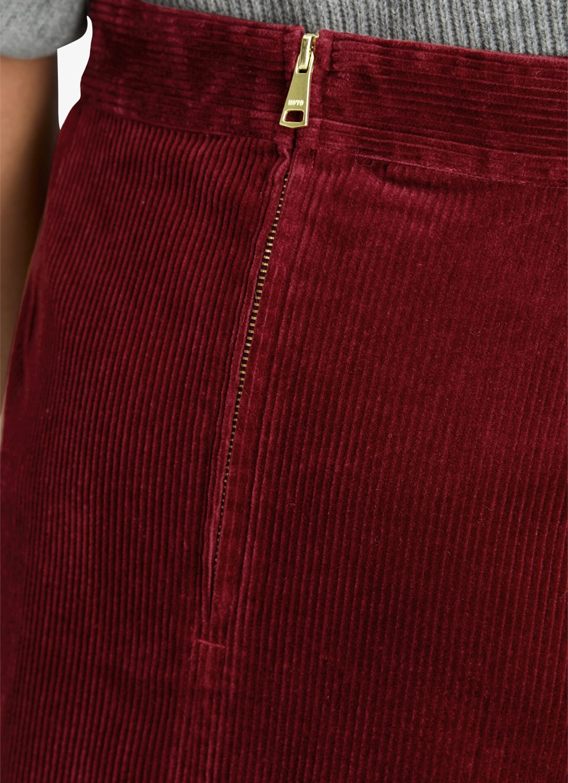 Marc O'Polo Denim Mini a-lijn rok van corduroy  - detail 4 kersenrood