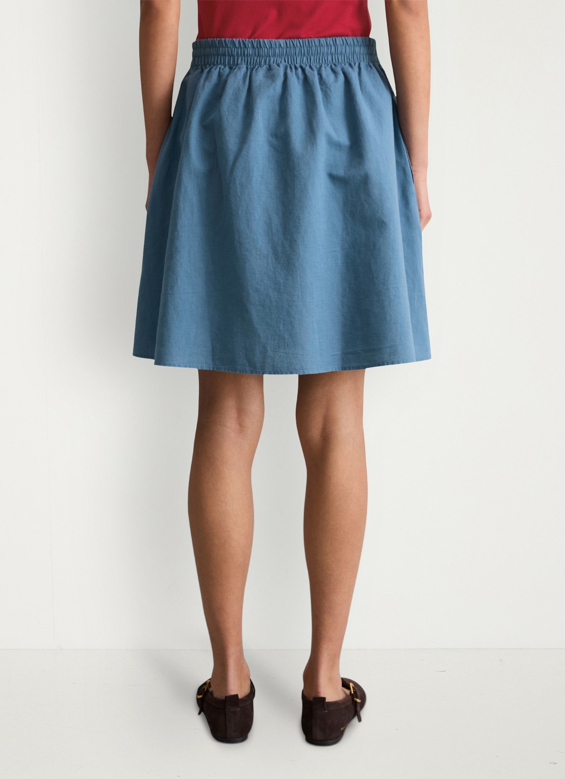 Marc O'Polo Denim Minirok met steekzakken - achterkant medium blue 4671-4671 / blauw