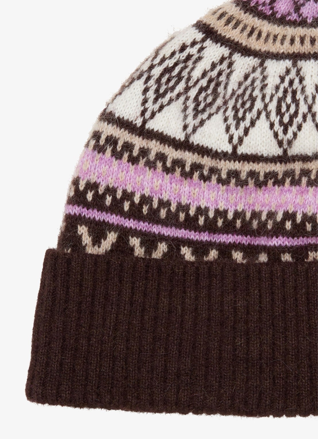 Marc O'Polo Denim Muts in alpaca wolblend  - detail bruin