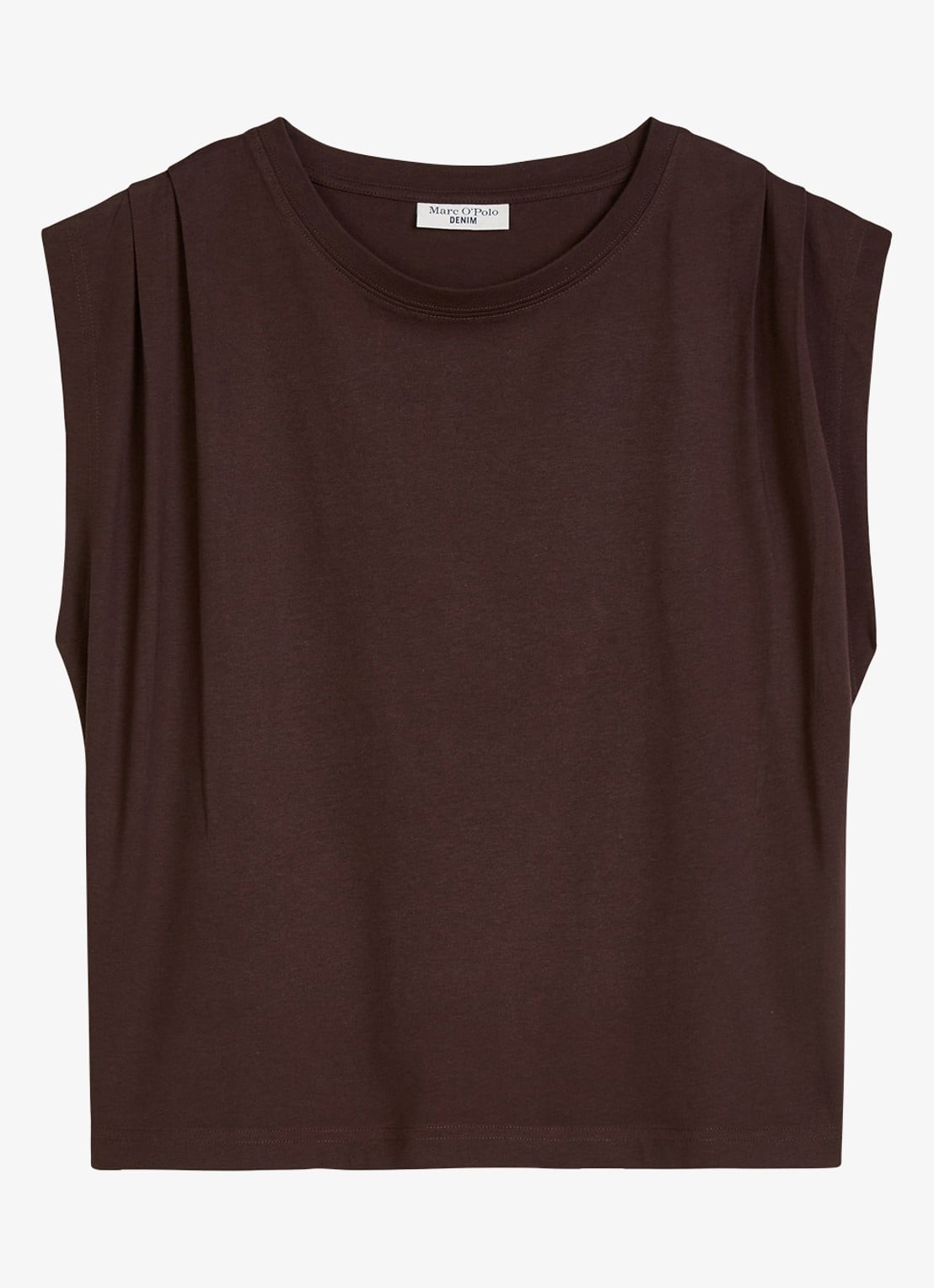 Marc O'Polo Denim Oversized T-shirt met ronde hals - voorkant burnt aubergine-6929 / paars