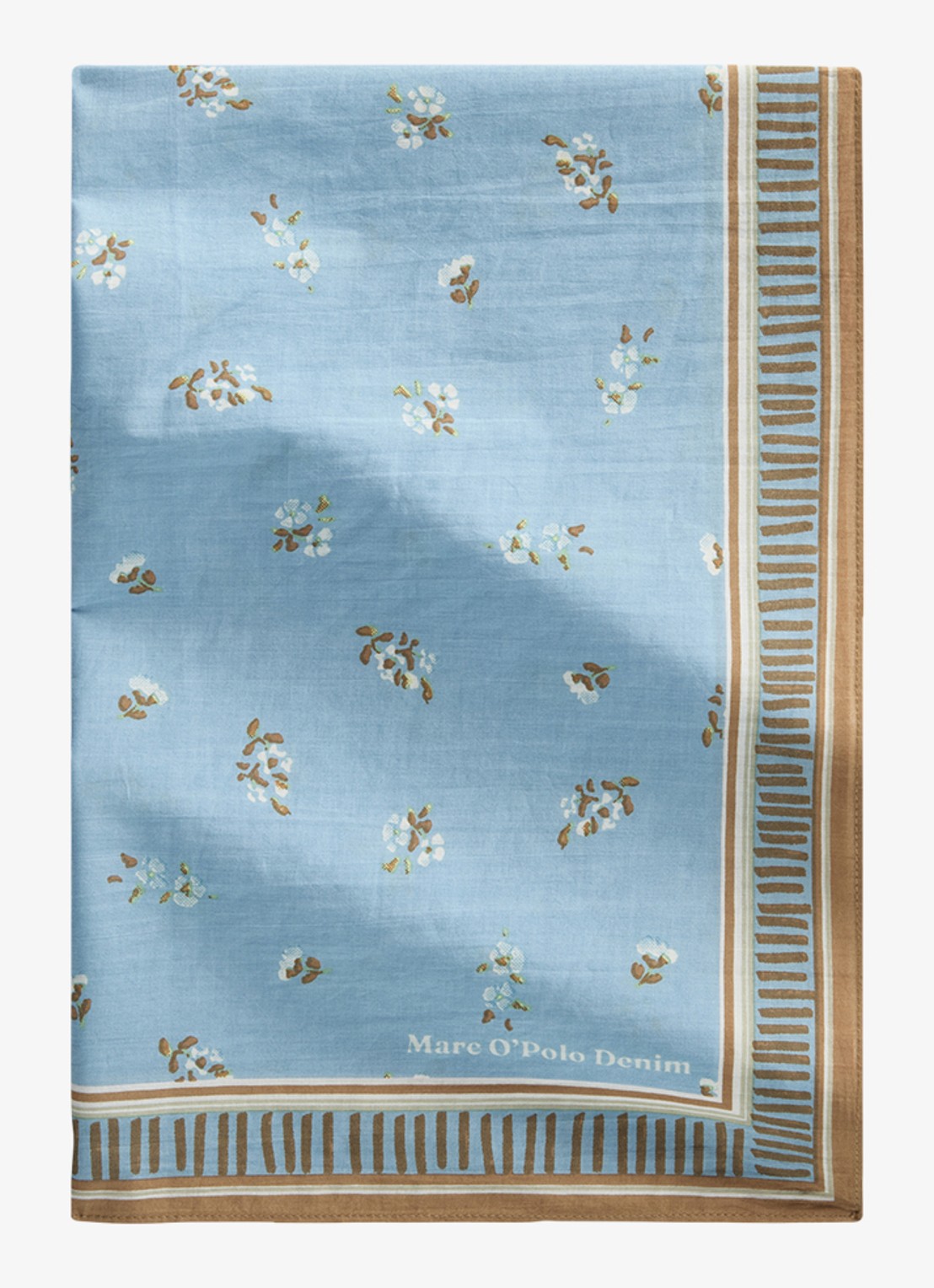 Marc O'Polo Denim Sjaal met print - voorkant lichtblauw