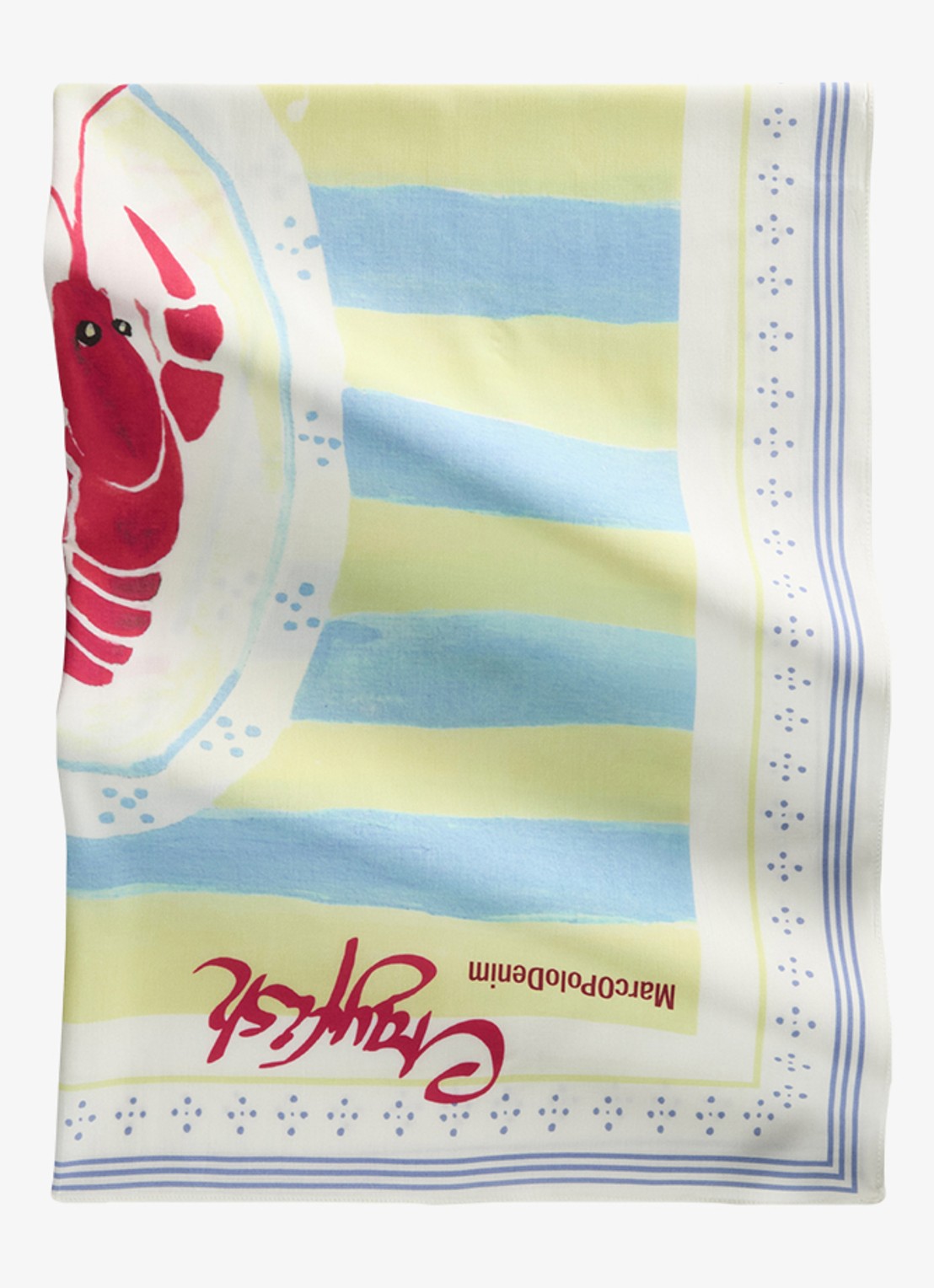 Marc O'Polo Denim Sjaal met print - voorkant geel