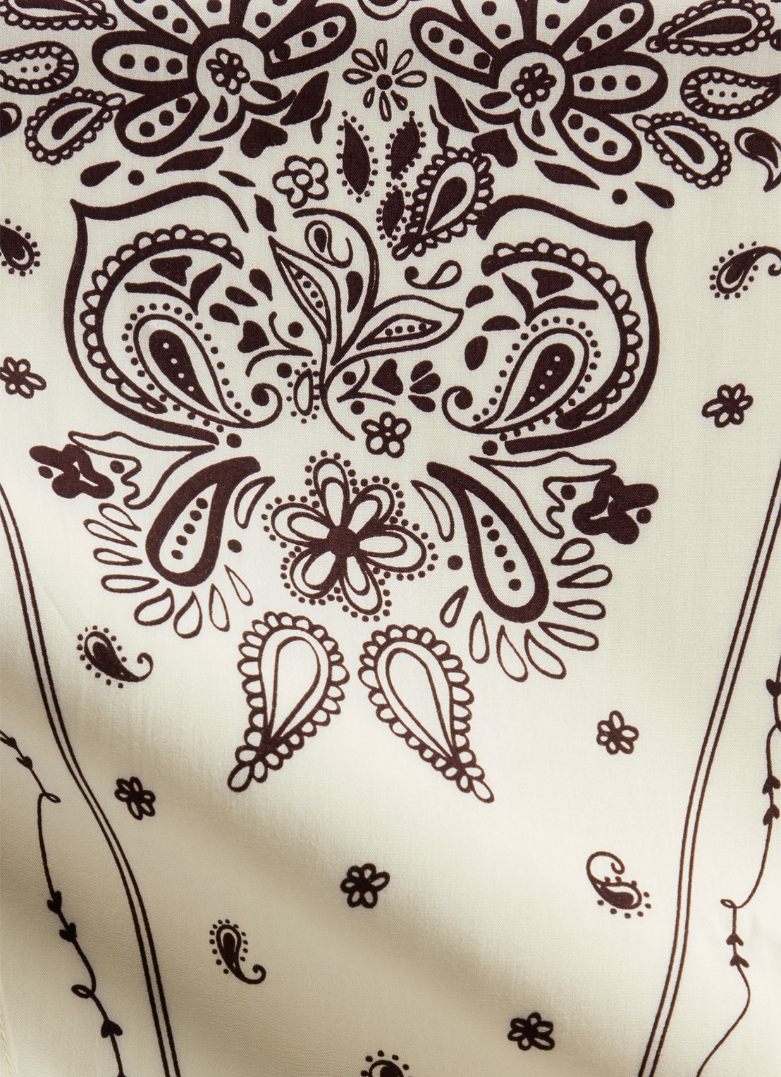 Marc O'Polo Denim Sjaal van zijde met paisley dessin 125 x 30 cm - detail 3 offwhite multi 06-1262 / wit