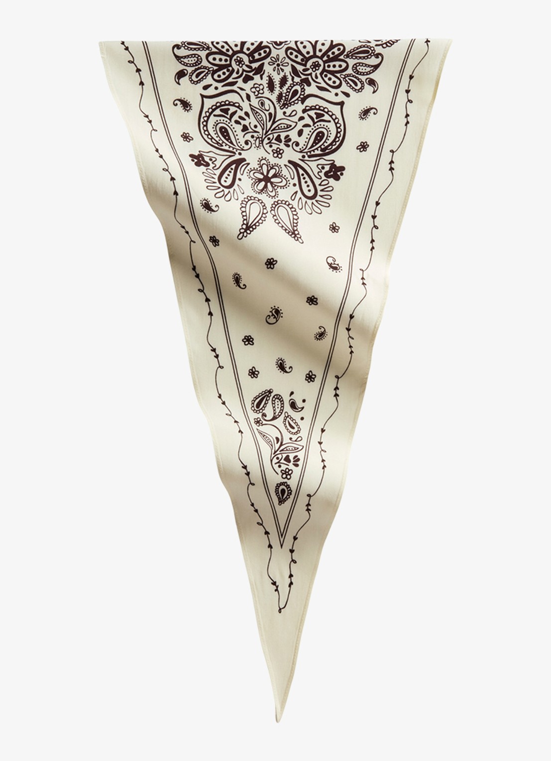 Marc O'Polo Denim Sjaal van zijde met paisley dessin 125 x 30 cm - detail 4 offwhite multi 06-1262 / wit